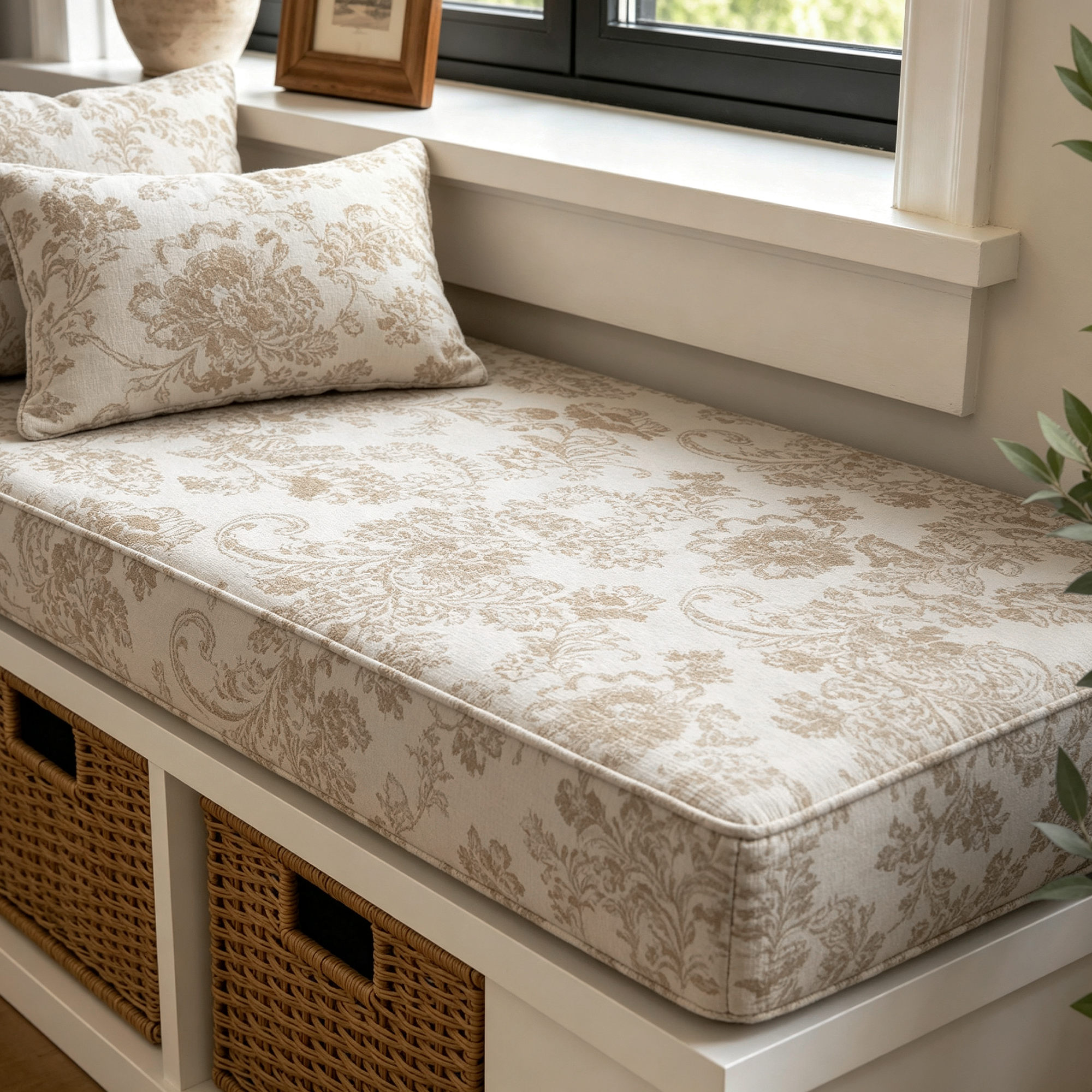 Custom Size Bench Cushion for Window Bench - Flat Cushion