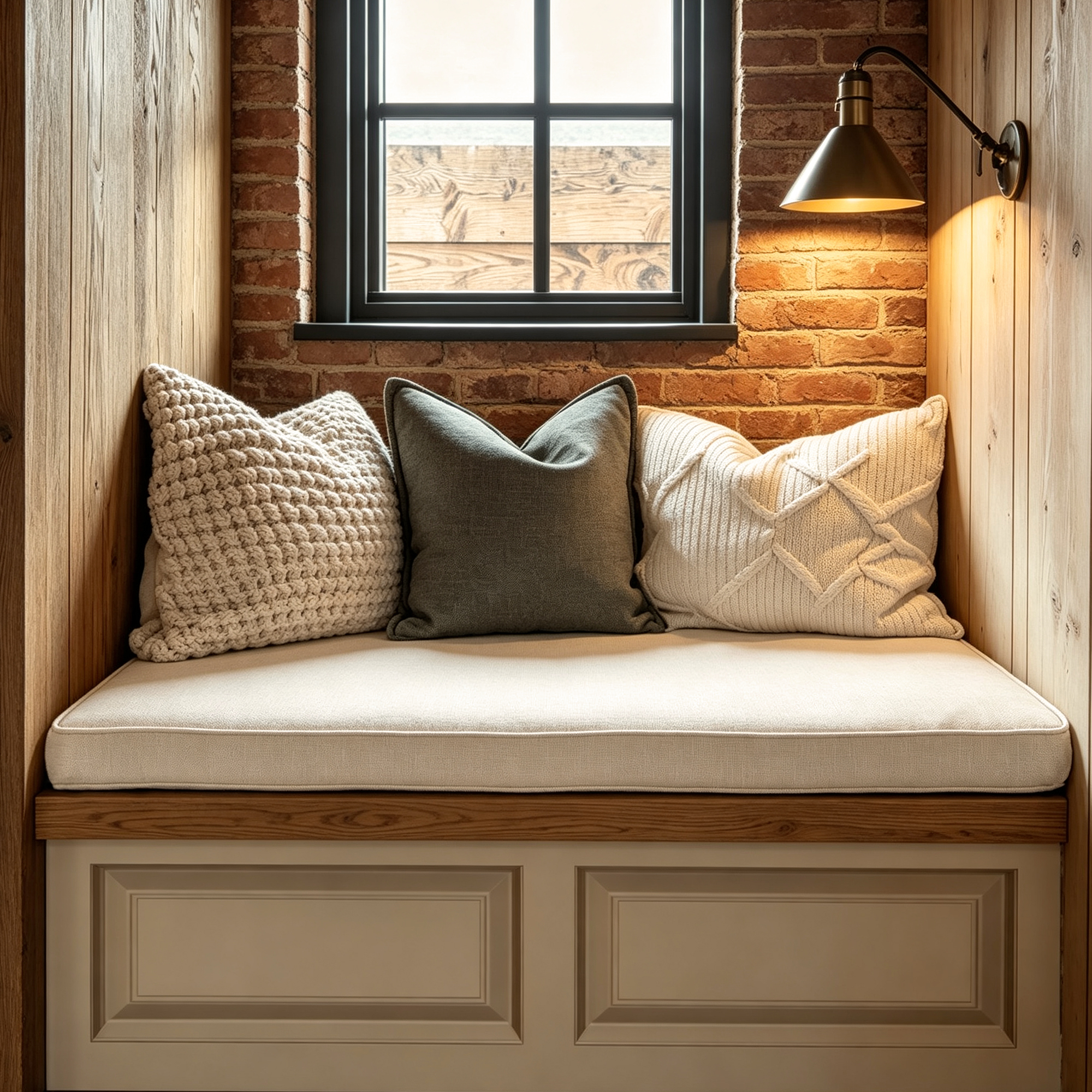 Custom Size Bench Cushion for Bay Window - Flat Cushion
