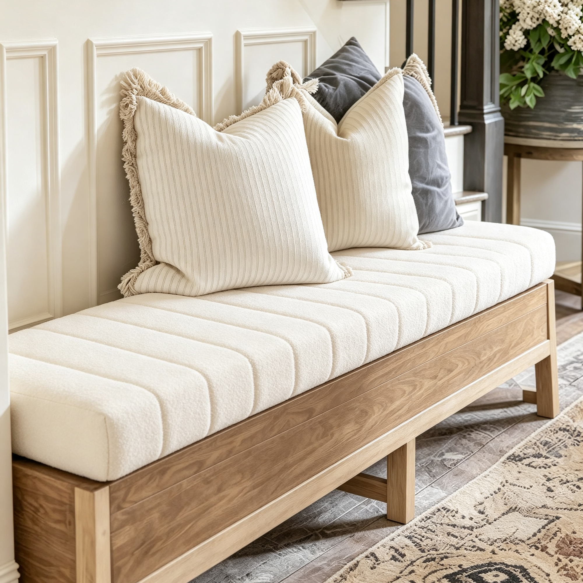 Custom Size/Color Bay Window Bench Seat Cushions Indoor Outdoor Waterproof