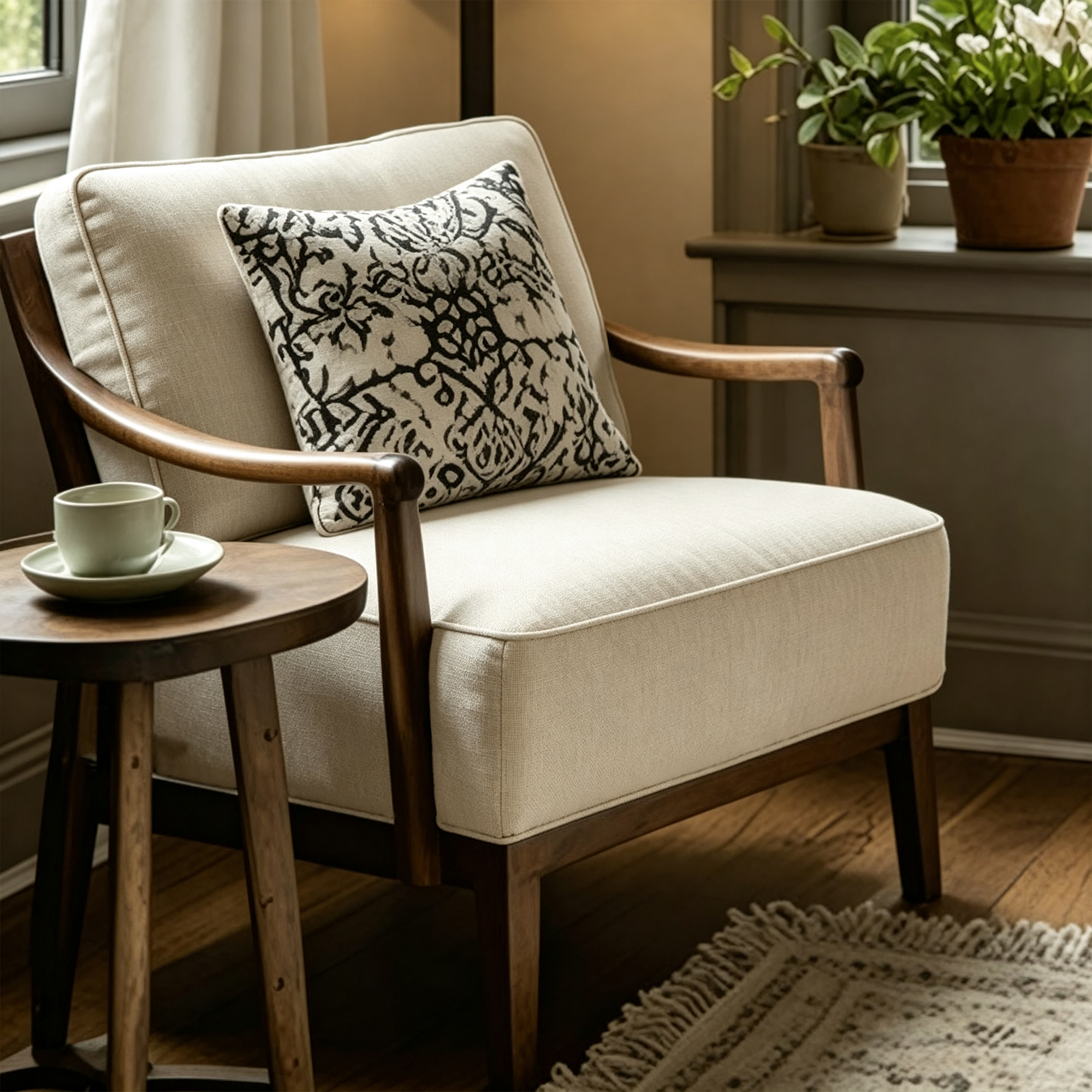 Custom Size Bench Cushion for Entryway - Piano Key Style Cushion